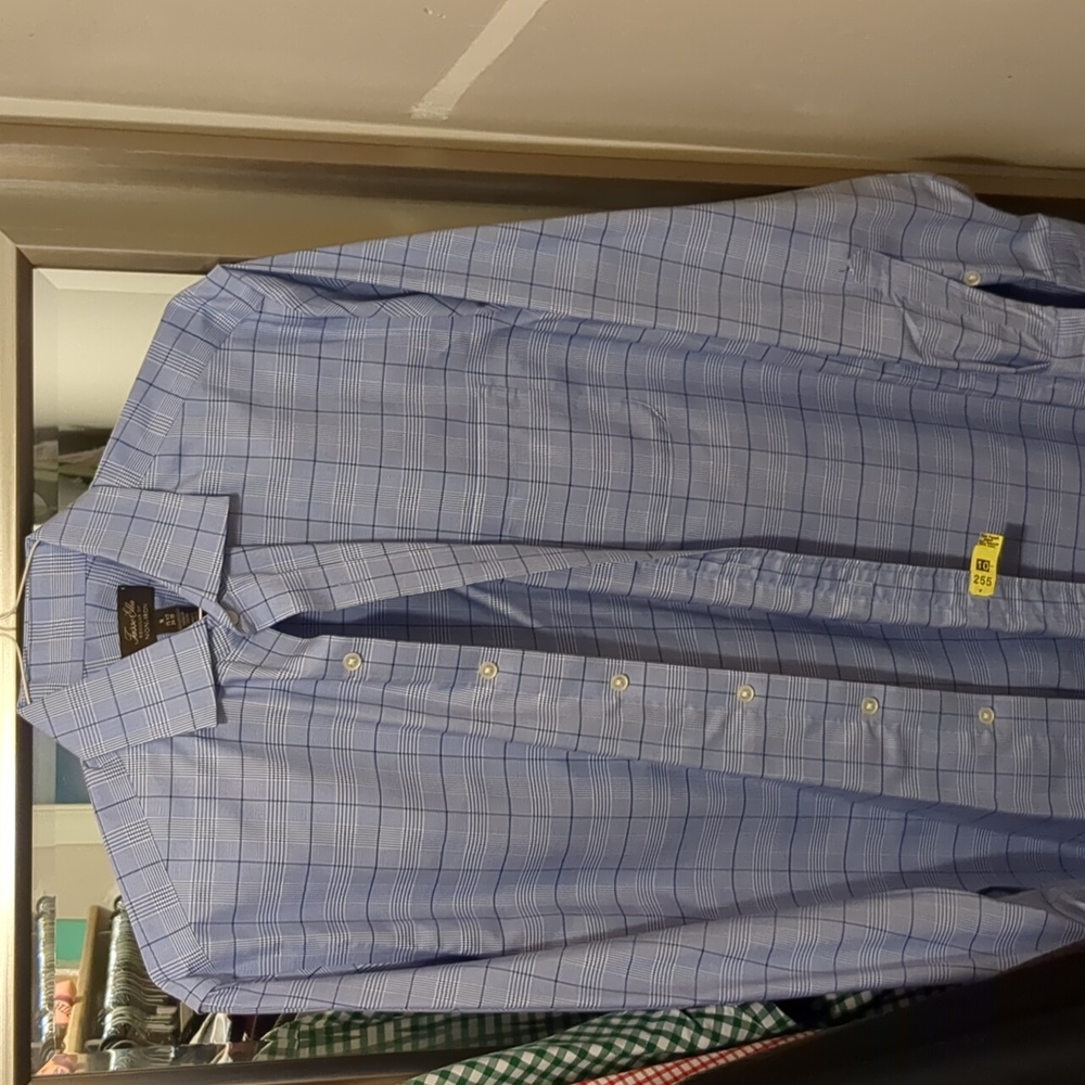 Tasso Elba M spread collar dress shirt